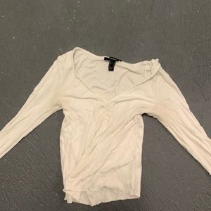 forever 21 white long sleeve tight